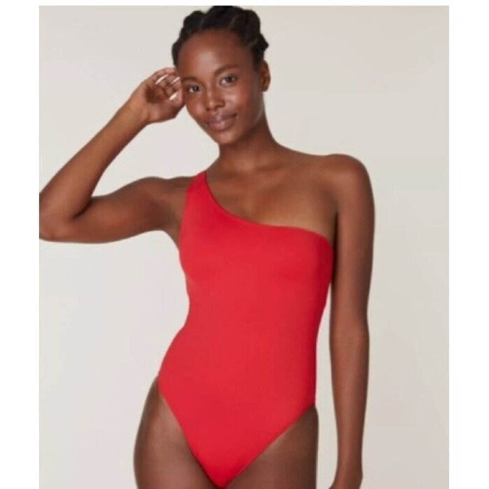 Andie Nantucket XXXL US 20 1 Piece Swimsuit Red NWT One Shoulder‎ 9552